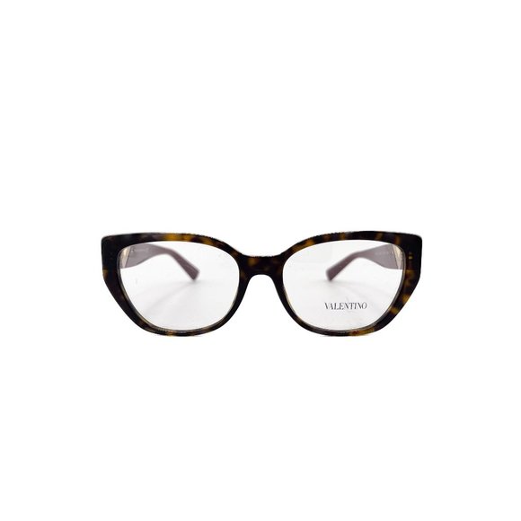 Valentino Women's Eyeglasses VA3037 5002 Full Rim Cat Eye Rockstud Havana 54mm P - Picture 1 of 14